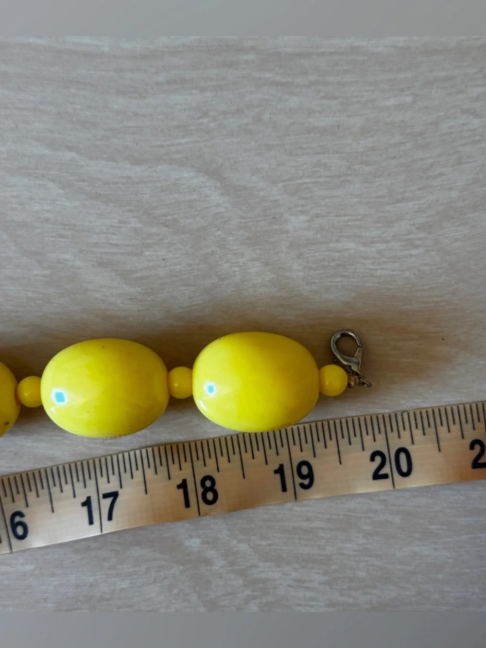 60s Vintage Yellow Oversized Beaded Necklace